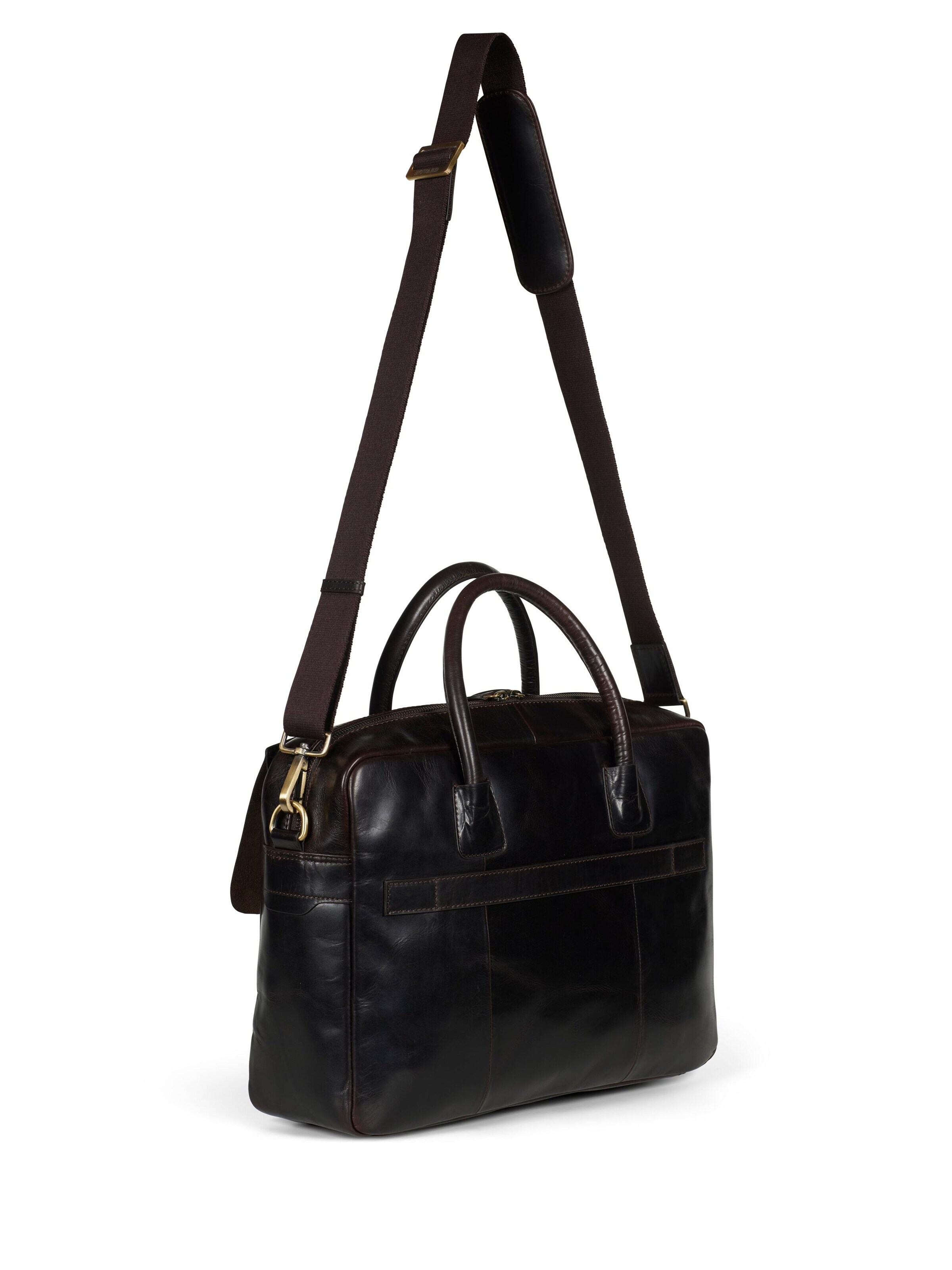Borsa per laptop 'Laptop Bag Charlie Dark Brown' di Howard London in marrone