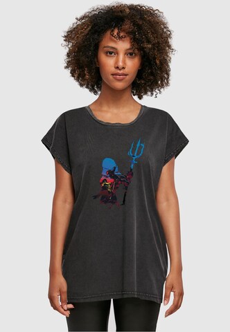 T-shirt 'Aquaman - Battle Silhouette' ABSOLUTE CULT en noir : devant