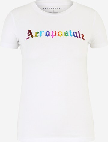 T-shirt 'JUNE' AÉROPOSTALE en blanc : devant