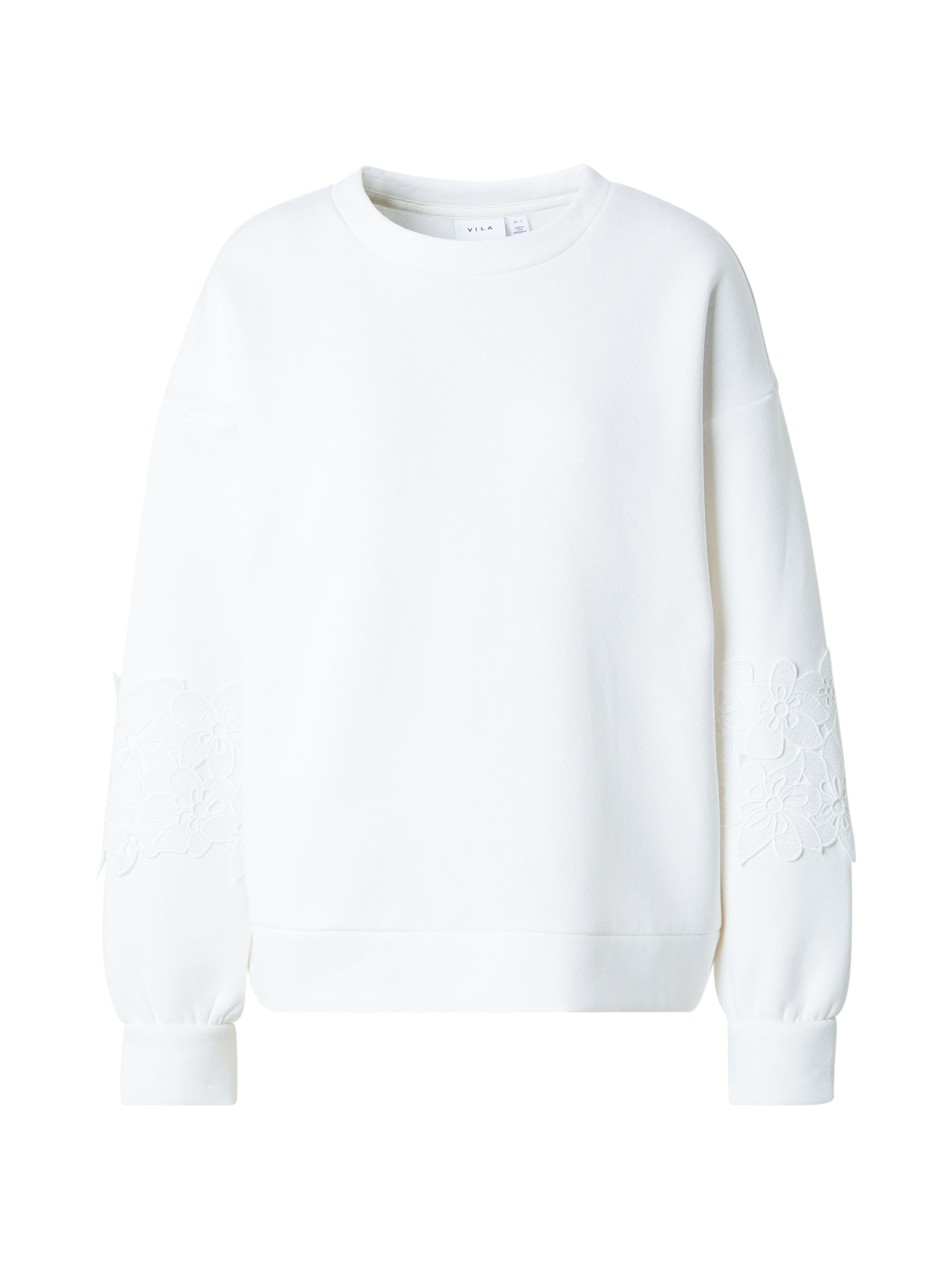 VILA Sweatshirt 'VIBRODA' in White: front