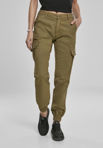 Urban Classics Regular Карго панталон в зелено: отпред