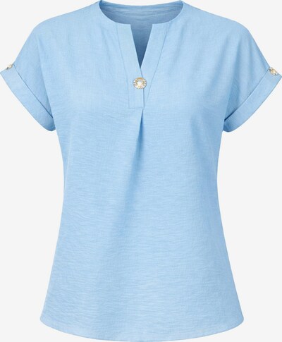 REGINA FASHION Blūze 'Blouse with button' pieejams S/Klasisks piegriezums, krāsa - debeszils, Preces skats