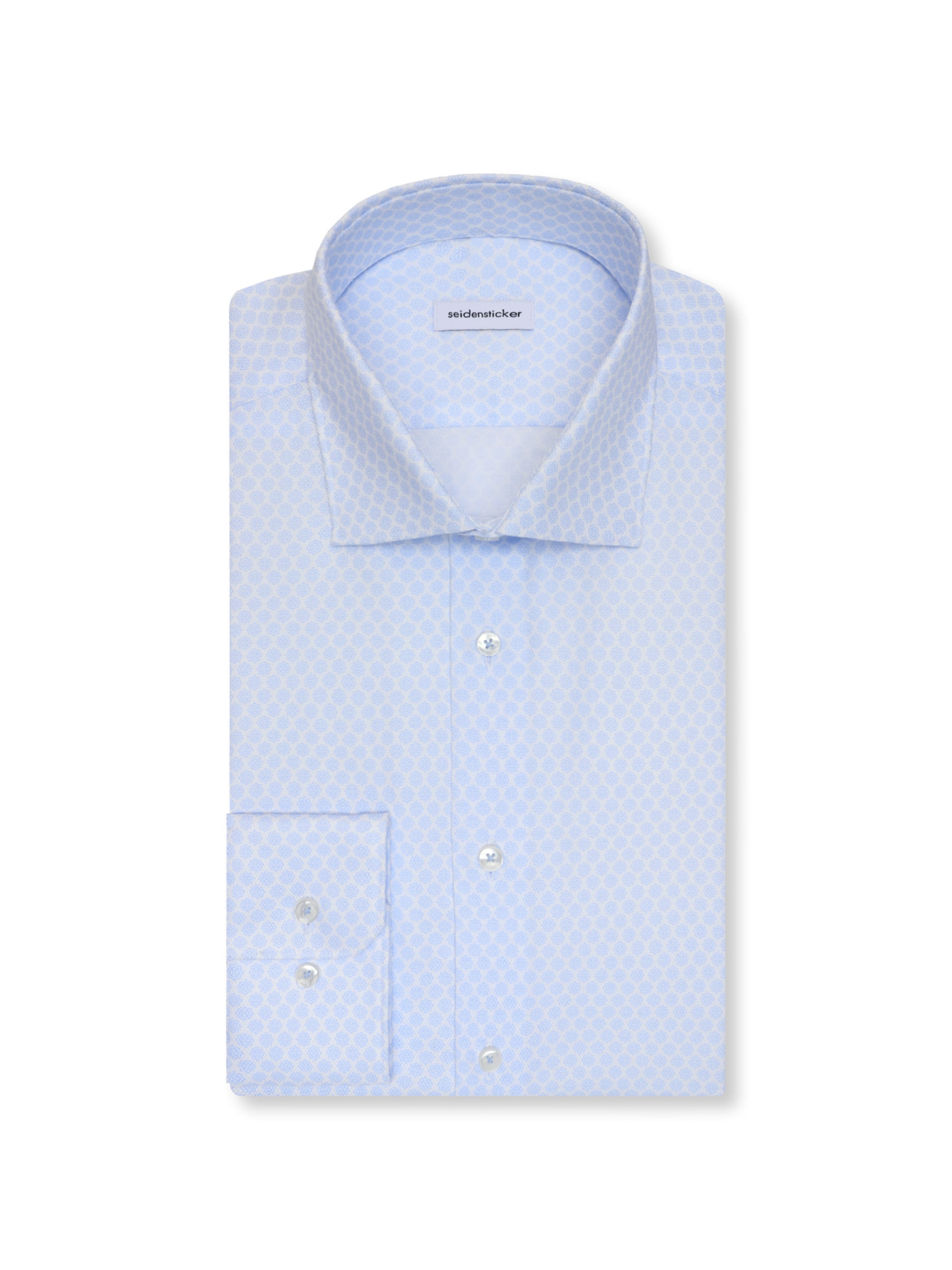 Coupe slim Chemise business 'Schwarze Rose' SEIDENSTICKER en bleu