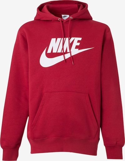 XS dydžio Megztinis be užsegimo 'CLUB' iš Nike Sportswear, spalva – kraujo spalva / balta, Prekių apžvalga