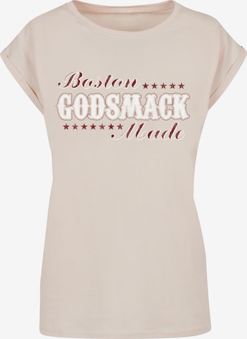 Merchcode Shirt 'Godsmack - Boston Made' in Beige: voorkant