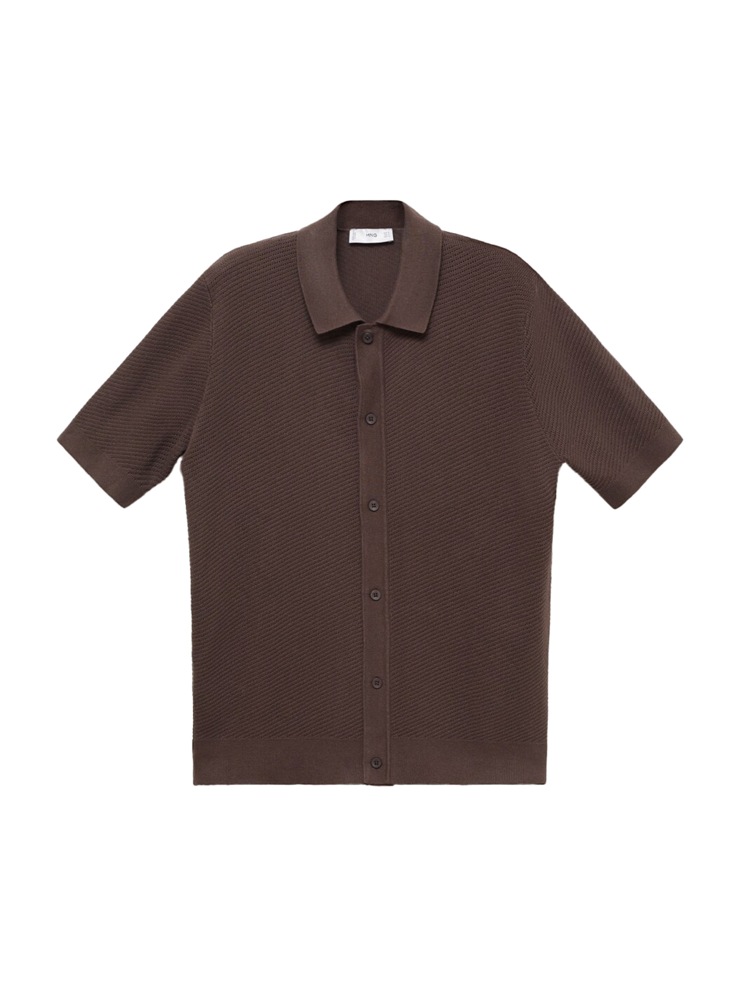 MANGO MAN Regular Fit Paita 'Canario' värissä ruskea: etupuoli