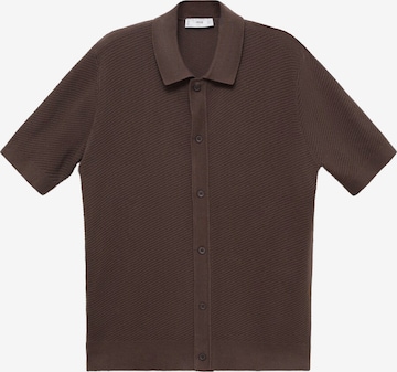 MANGO MANRegular Fit Košulja 'Canario' - smeđa boja: prednji dio