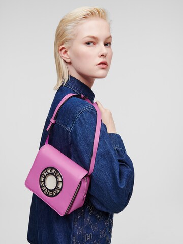 Karl Lagerfeld - Bolso de hombro en rosa: frente