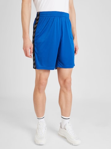 Hummel Regular Workout Pants 'AUTHENTIC' in Blue: front
