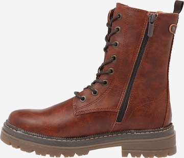 MUSTANG Lace-up bootie in Brown