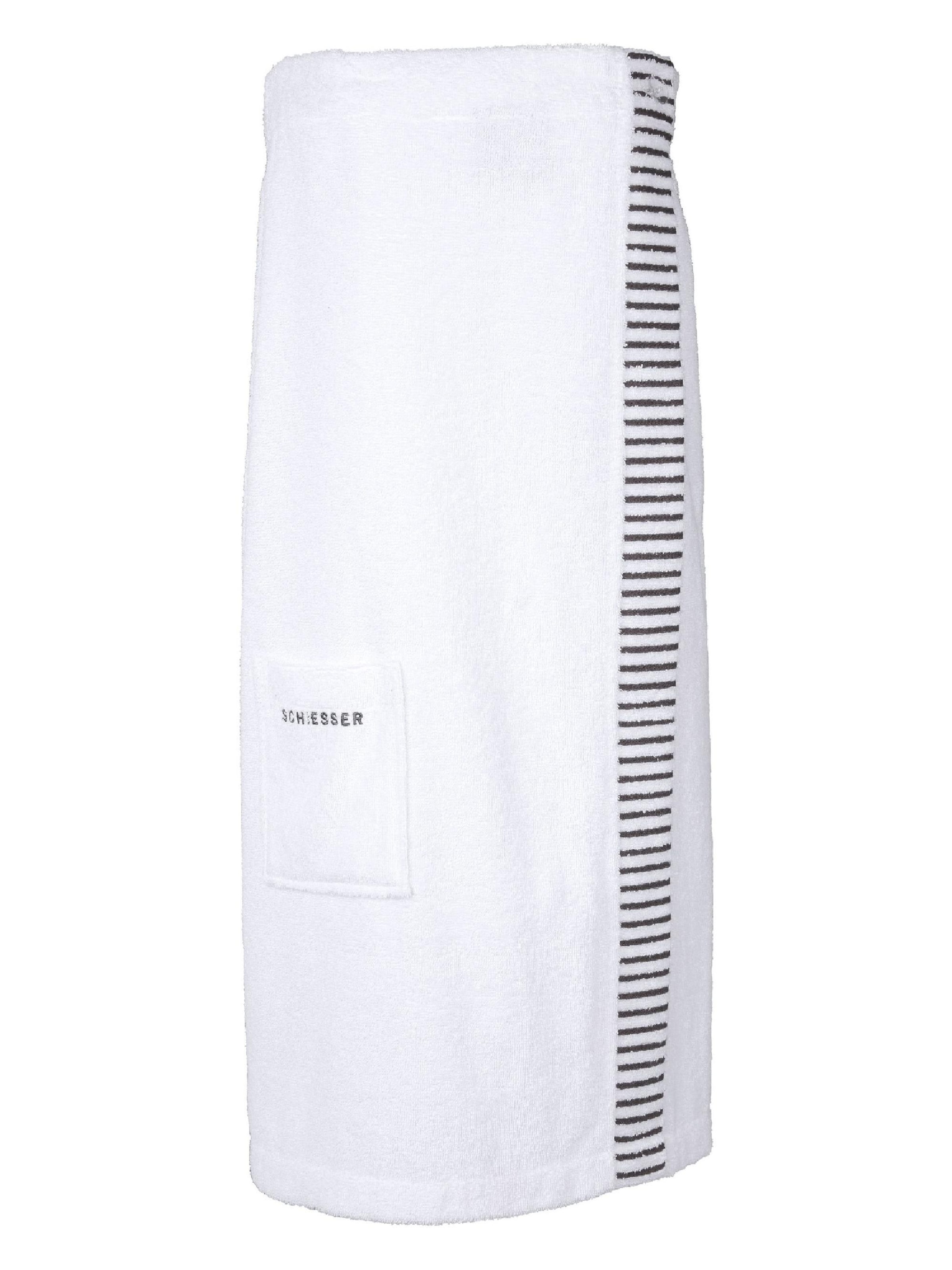 SCHIESSER Short Bathrobe 'Saunakilt Rom Damen' in White: front