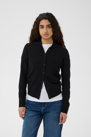 InWear Gebreid vest 'MIKO' in Zwart: voorkant