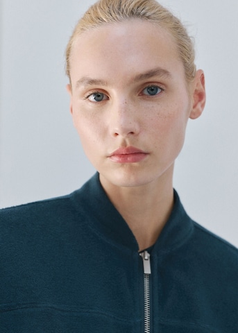 MANGO Knit Cardigan 'Terry' in Blue