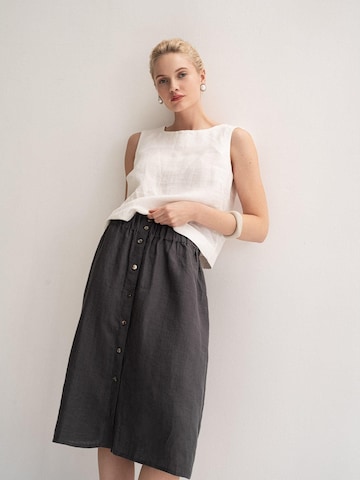 AmourLinen - Falda 'Daisy' en gris