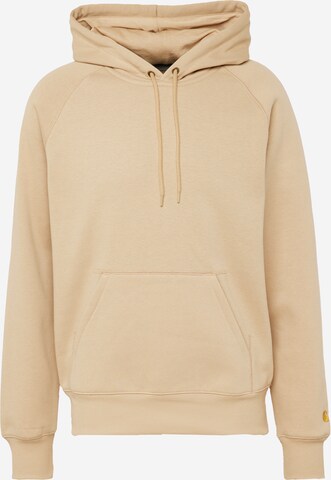 Carhartt WIP - Sweatshirt 'Chase' em castanho: frente