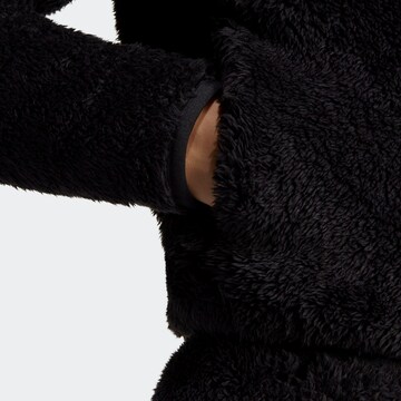 ADIDAS ORIGINALSFlis jakna 'Essentials+ Fluffy Teddy  Zip' - crna boja