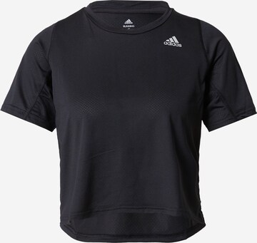 ADIDAS SPORTSWEARTehnička sportska majica 'Fast ' - crna boja: prednji dio