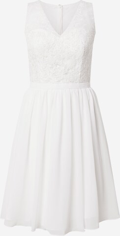 mascara Cocktail Dress in White: front