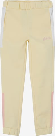 NAME IT Tapered Trousers 'DRINT' in Yellow: front