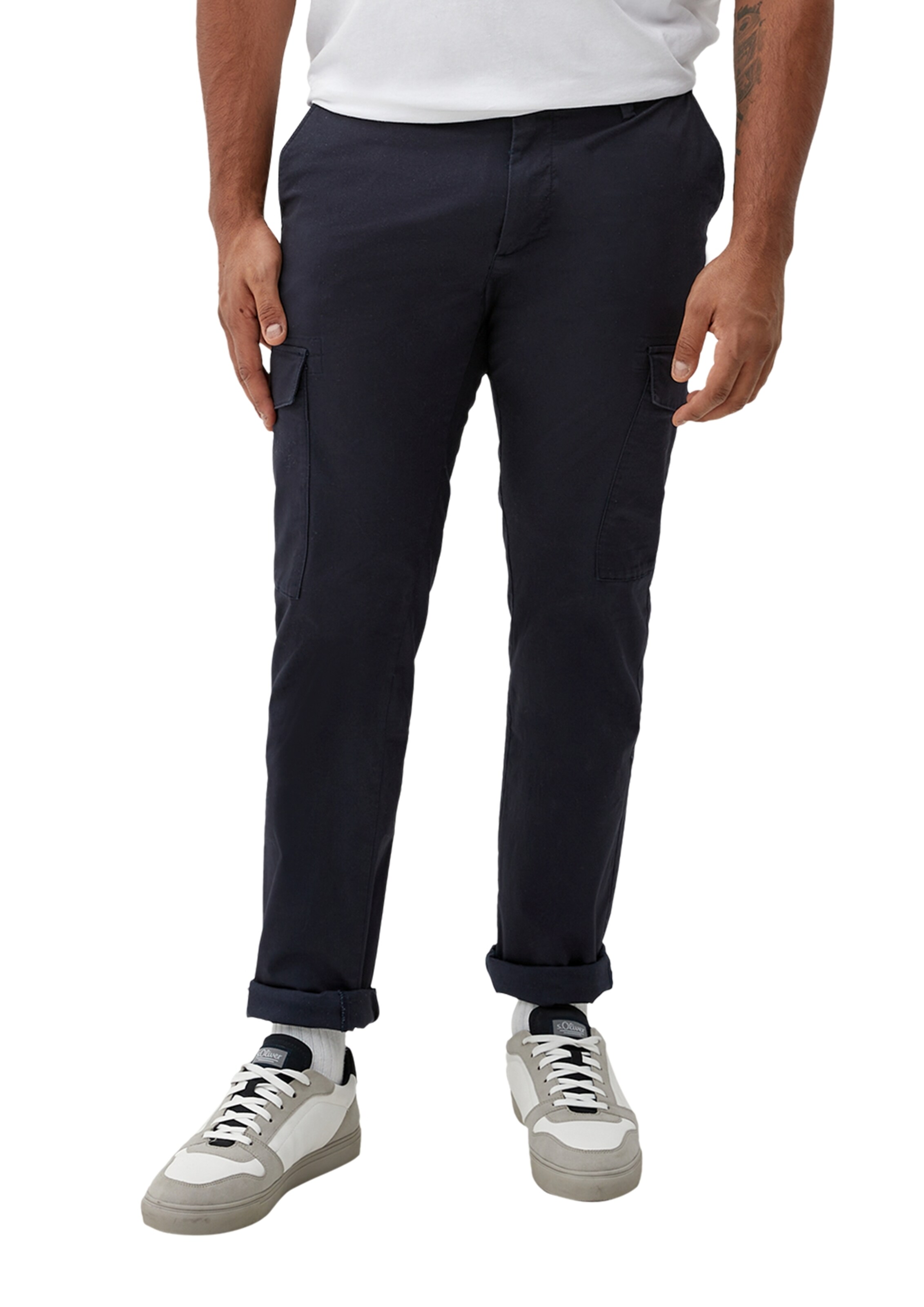 s.Oliver Regular Cargobroek 'PHOENIX' in Blauw: voorkant