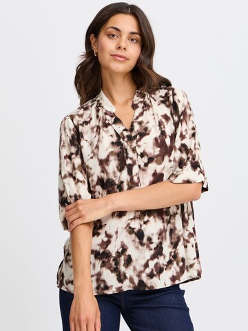 Fransa Bluse 'FROline' in Braun: Vorderseite