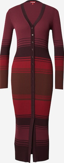 Rochie tricotat Staud pe maro / roșu / roșu bordeaux, Vizualizare produs