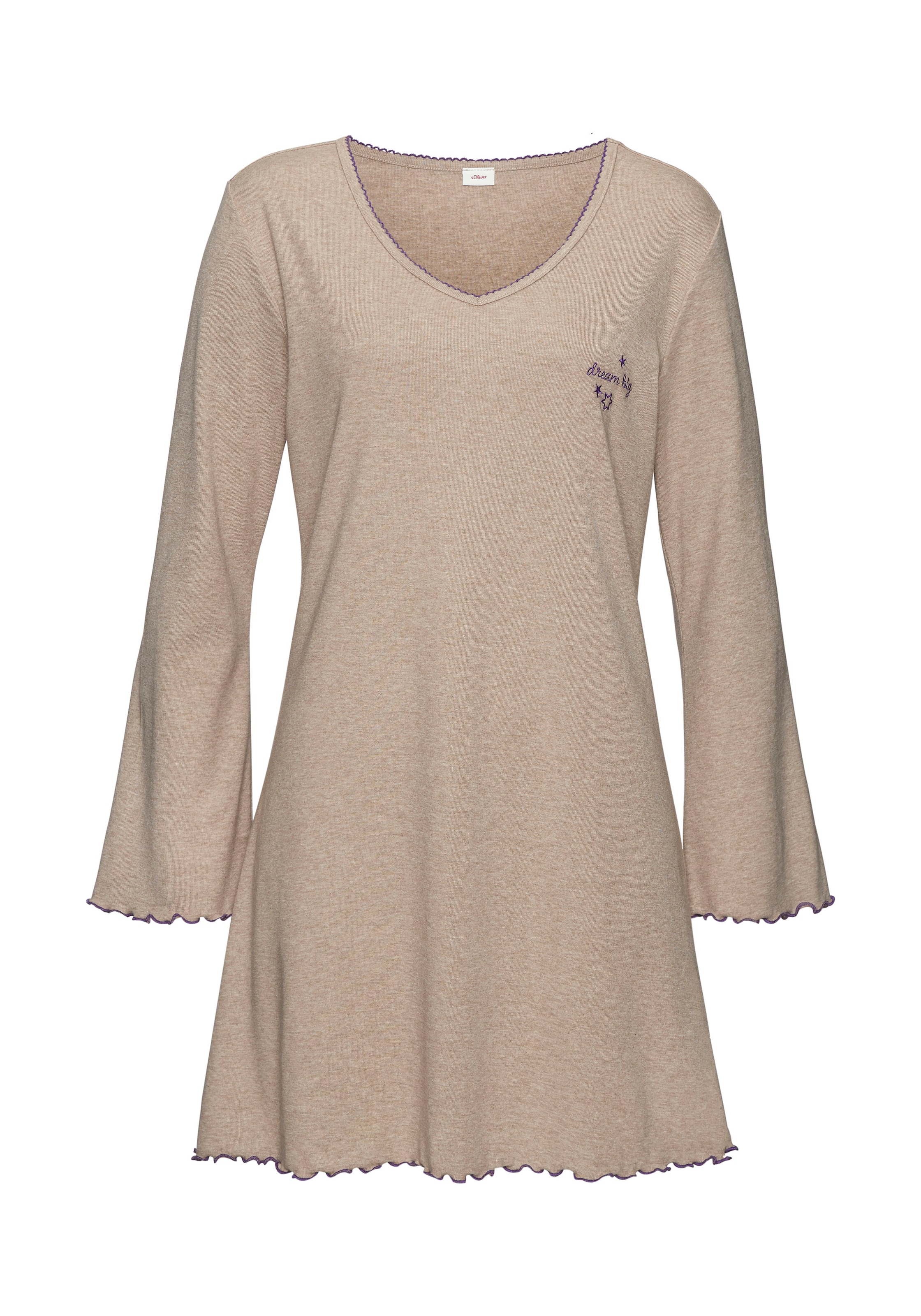 s.OliverSpavaćica košulja - smeđa boja: prednji dio