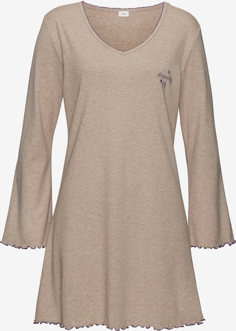 Camicia da notte di s.Oliver in marrone: frontale