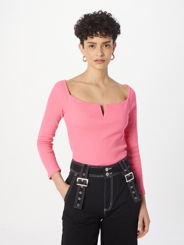 Nasty Gal Μπλουζάκι σε ροζ: μπροστά