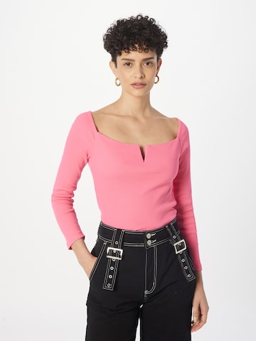 Nasty Gal Shirt in Roze: voorkant