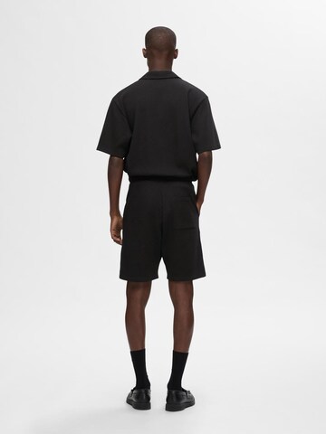 Loosefit Pantalon 'Slhcasper' SELECTED HOMME en noir