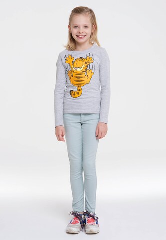 LOGOSHIRT Longsleeve 'Garfield' in Grau