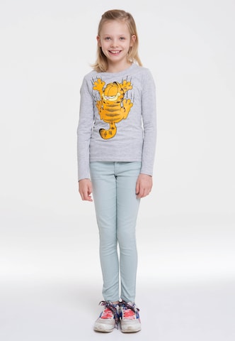 LOGOSHIRT Longsleeve 'Garfield' in Grau