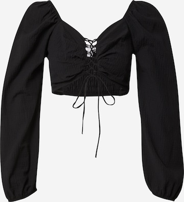 TOPSHOP - Camisa em preto: frente