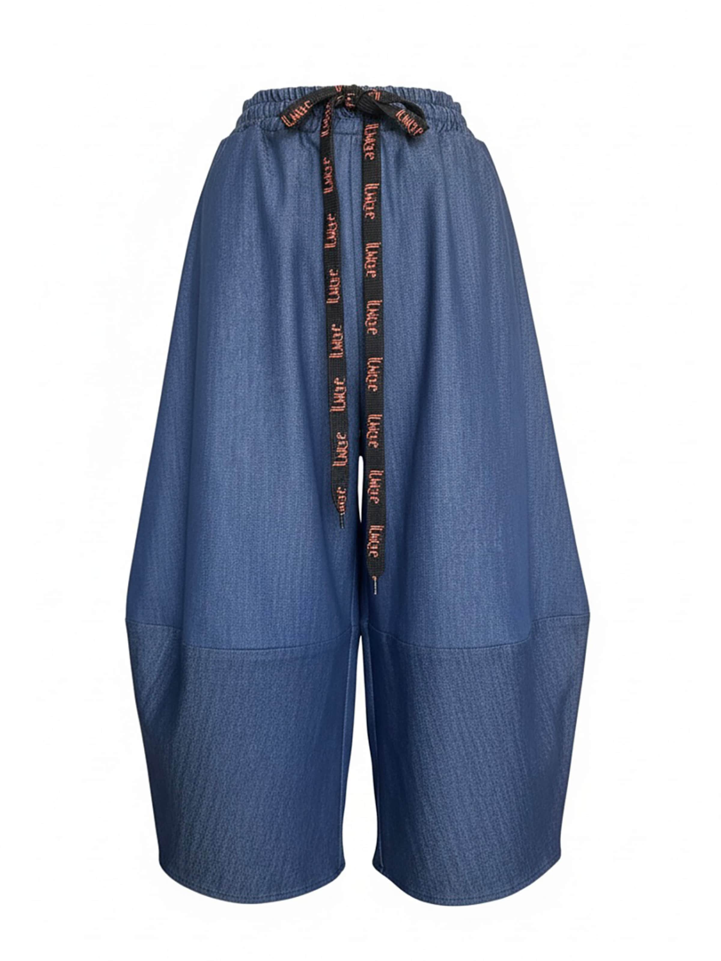 IUnique - Pierna ancha Pantalón 'Ballonique Denim' en azul: frente