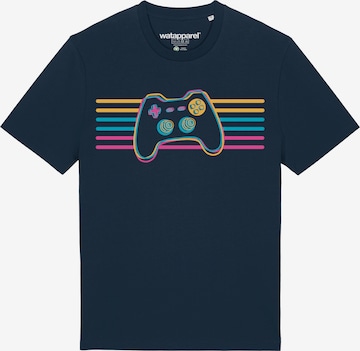 T-Shirt 'Retro Joystick' Watapparel en bleu : devant