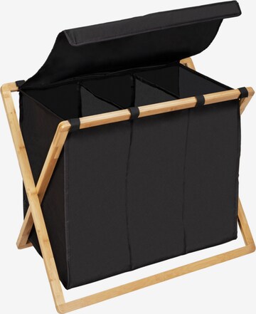 Wenko Laundry Basket 'Trio Ecori' in Black: front