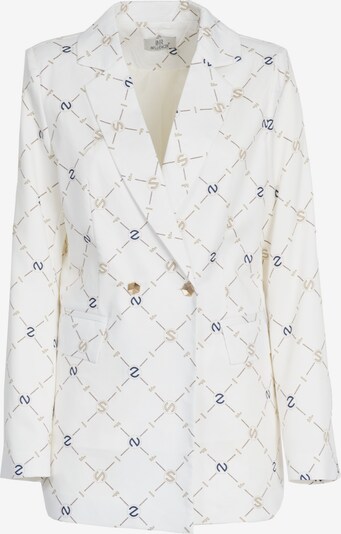 Influencer Blazer en chamois / bleu marine / blanc, Vue avec produit