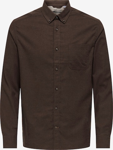 Camicia 'ONSROAD' di Only & Sons in marrone: frontale