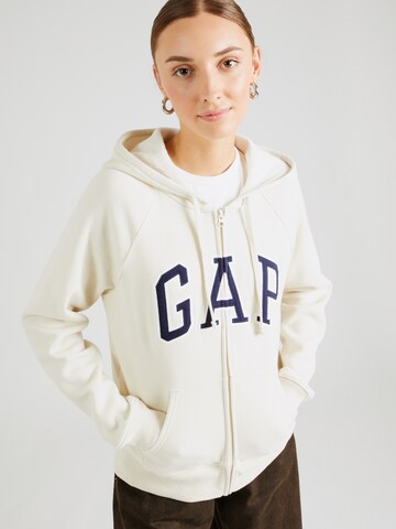 GAP Sweatjacka 'HERITAGE' i vit: framsida