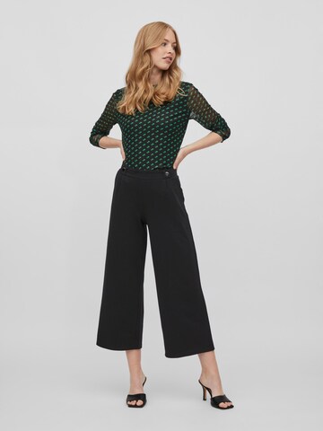 VILA Wide leg Pleat-front trousers 'Loane' in Black