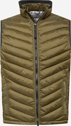 Gilet TOM TAILOR en vert : devant