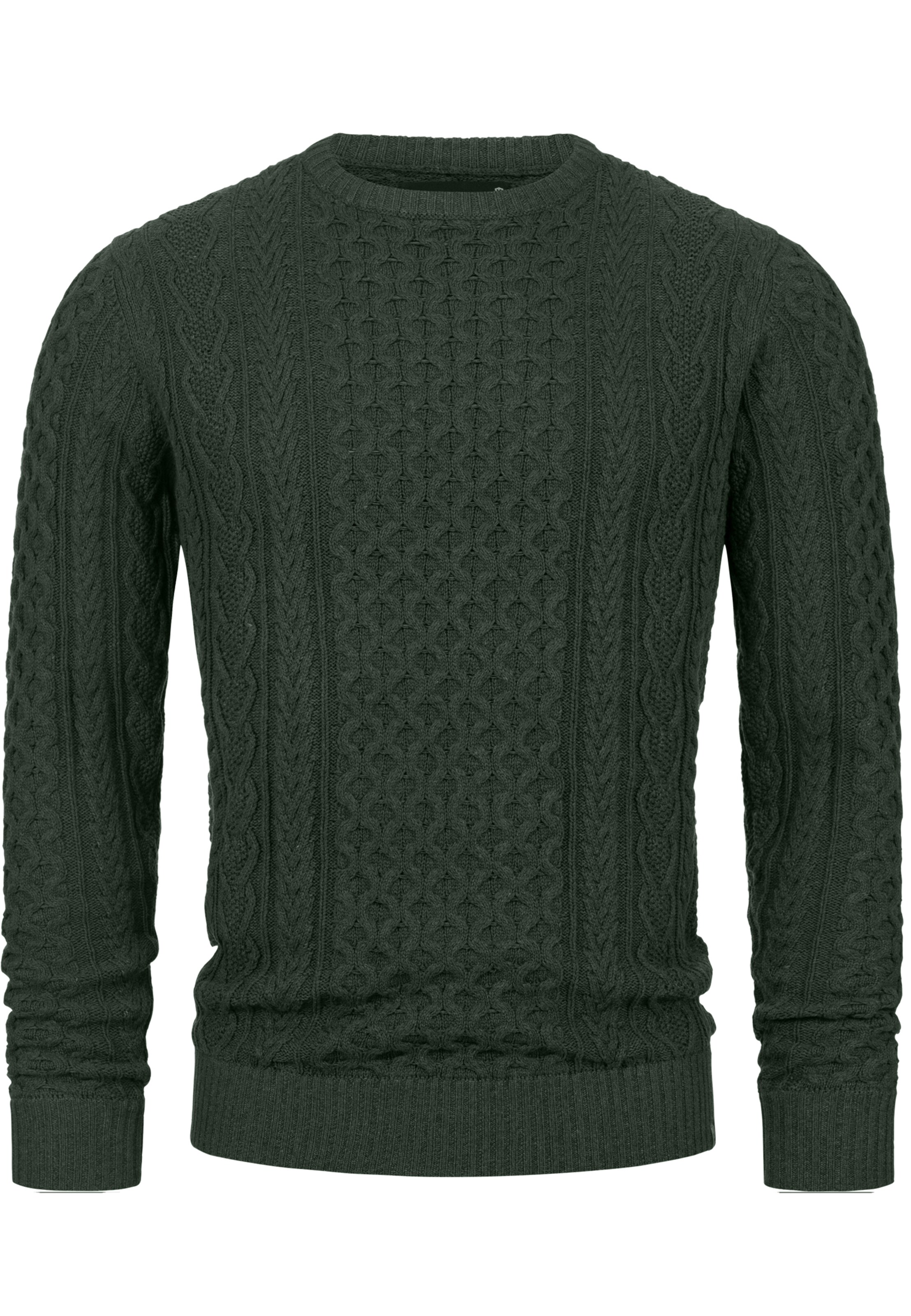 INDICODE JEANS Sweater in Green: front