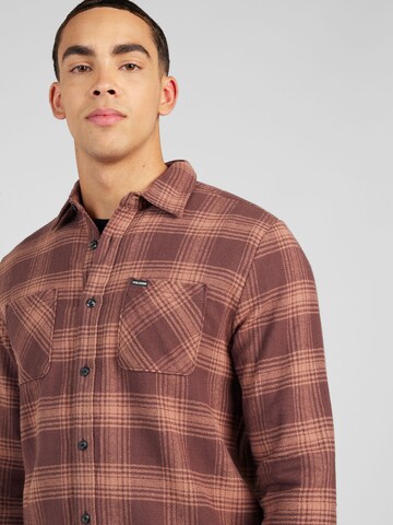 Volcom Regular fit Button Up Shirt in Brown