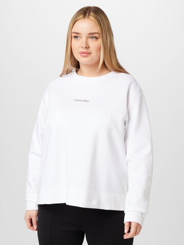 balts Calvin Klein Curve Sportisks džemperis: no priekšpuses