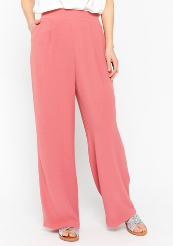 LolaLiza Loose fit Trousers in Pink: front