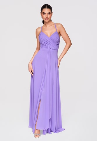 Robe de soirée Ombre en violet : devant