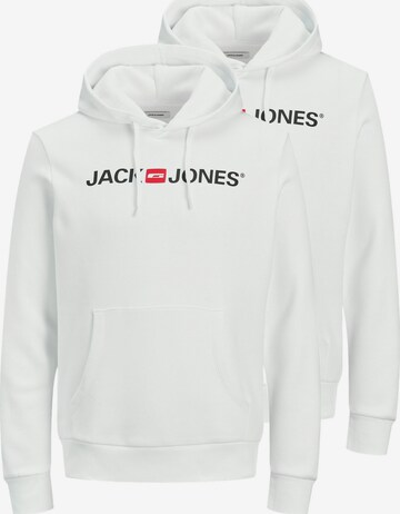 JACK & JONES Sweatshirt 'Corp' in White: front