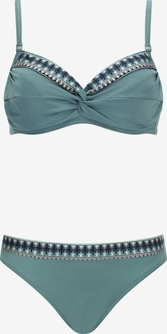 Bustier Bikini OLYMPIA en bleu : devant