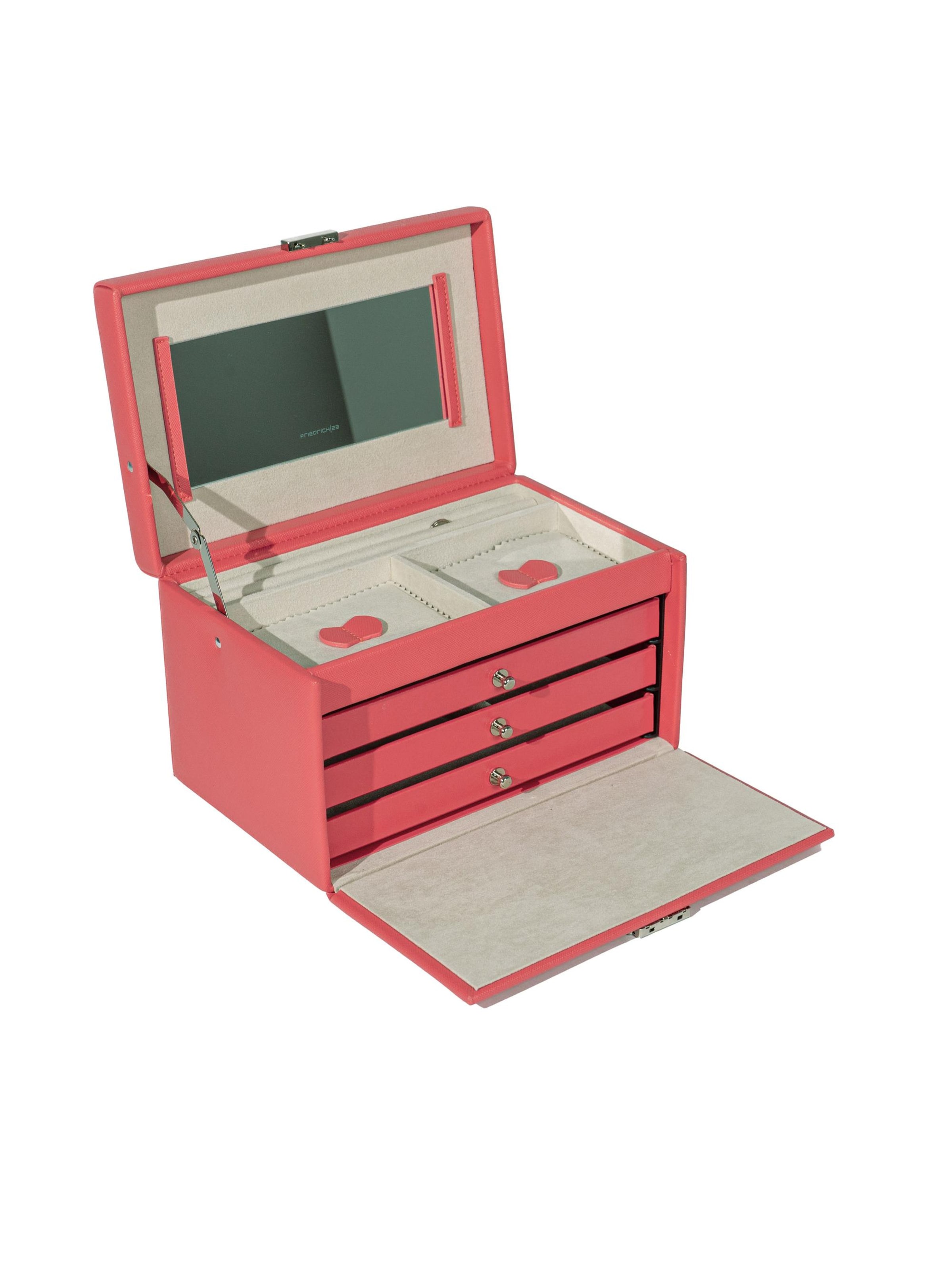 Friedrich23 Jewelry storage 'JOLIE Schmuckkästchen - Kreuznarben Optik' in Pink